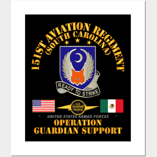 Guardian Support - 151st Aviation Regiment w Border Patrol Posters and Art